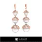 Boucles d'oreilles en perle CAO 3D