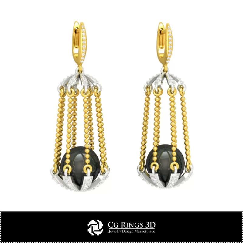 3D CAD Pearl Earrings Home, Bijuterii 3D , Cercei 3D CAD, Cercei cu Diamante 3D, Cercei Picatura 3D, Cercei cu Perle 3D 