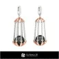 Boucles d'oreilles en perles 3D CAO