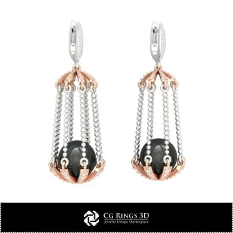 3D CAD Pearl Earrings Home, Jewelry 3D CAD, Earrings 3D CAD , 3D Diamond Earrings, 3D Drop Earrings, 3D Pearl Earrings