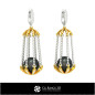 3D CAD Pearl Earrings