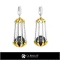 Boucles d'oreilles en perles 3D CAO