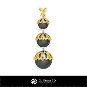 3D CAD Pearl Pendant Home,  Jewelry 3D CAD, Pendants 3D CAD , 3D Diamond Pendants, 3D Pearl Pendants