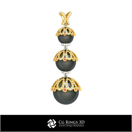3D CAD Pearl Pendant Home,  Jewelry 3D CAD, Pendants 3D CAD , 3D Diamond Pendants, 3D Pearl Pendants