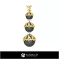 Pendentif perle 3D CAO