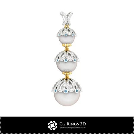 3D CAD Pearl Pendant