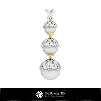 Colgante de perla CAD 3D para el hogar, Joyas CAD 3D, Colgantes CAD 3D, Colgantes de diamante 3D, Colgantes de perla 3D
