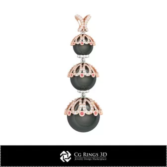 3D CAD Pearl Pendant Home, Bijuterii 3D , Pandative 3D CAD, Pandativ cu Diamante 3D , Pandativ cu Perle 3D 