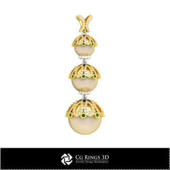 3D CAD Pearl Pendant Home, Bijoux 3D CAO, Pendentifs 3D CAO, Pendentifs Diamant 3D, Pendentifs  de Perles 3D