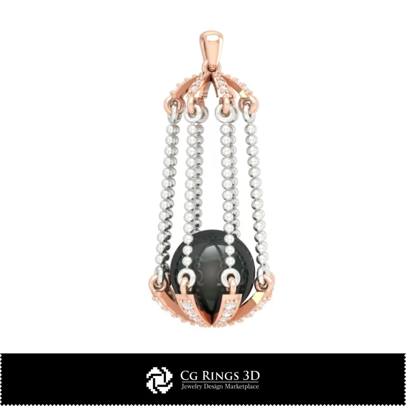 Pendentif perle 3D CAO