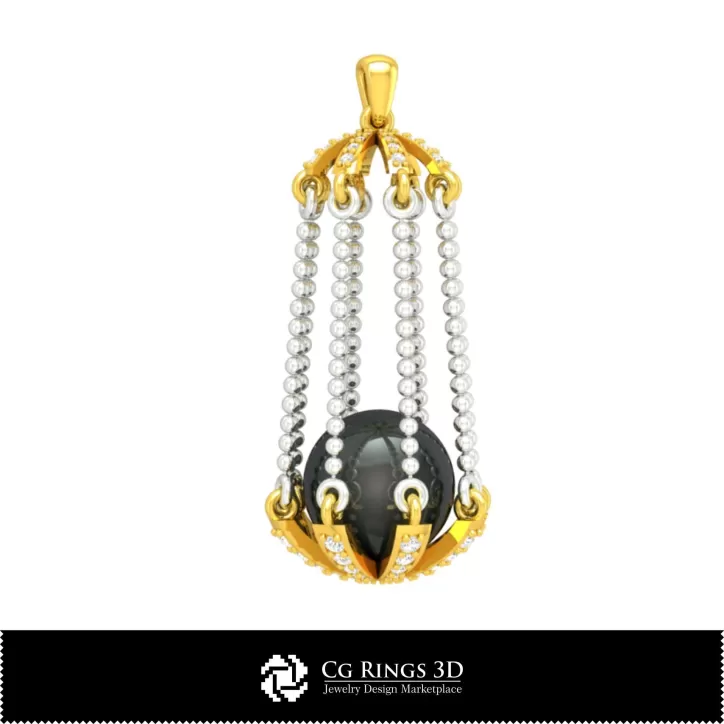 3D CAD 珍珠吊坠 3D CAD 珍珠吊坠