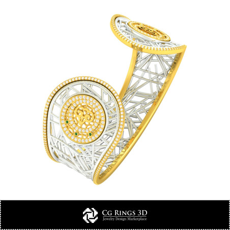 3D CAD Women's Aries Zodiac Bracelet Home,  Jewelry 3D CAD, Bracelets 3D CAD , 3D Diamond Bracelets, 3D Bracelets, 3D Cuff Brace