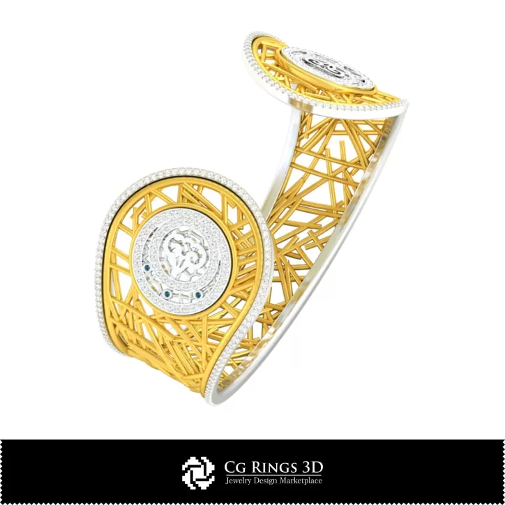 Brățară zodiacală Aries pentru femei 3D CAD