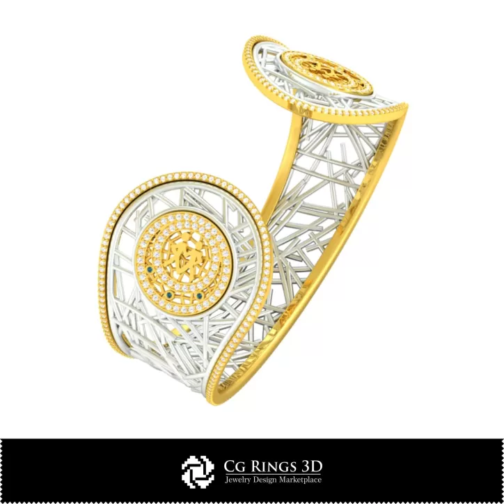 3D-CAD Damen Zwillinge Sternzeichen Armband