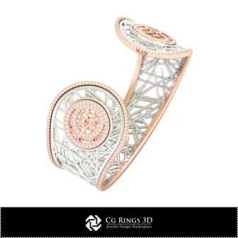 3D CAD Women's Gemeni Zodiac Bracelet Home, Bijuterii 3D , Bratari 3D CAD, Bratari cu Diamante 3D, Bratari 3D, BratarI Manseta 3