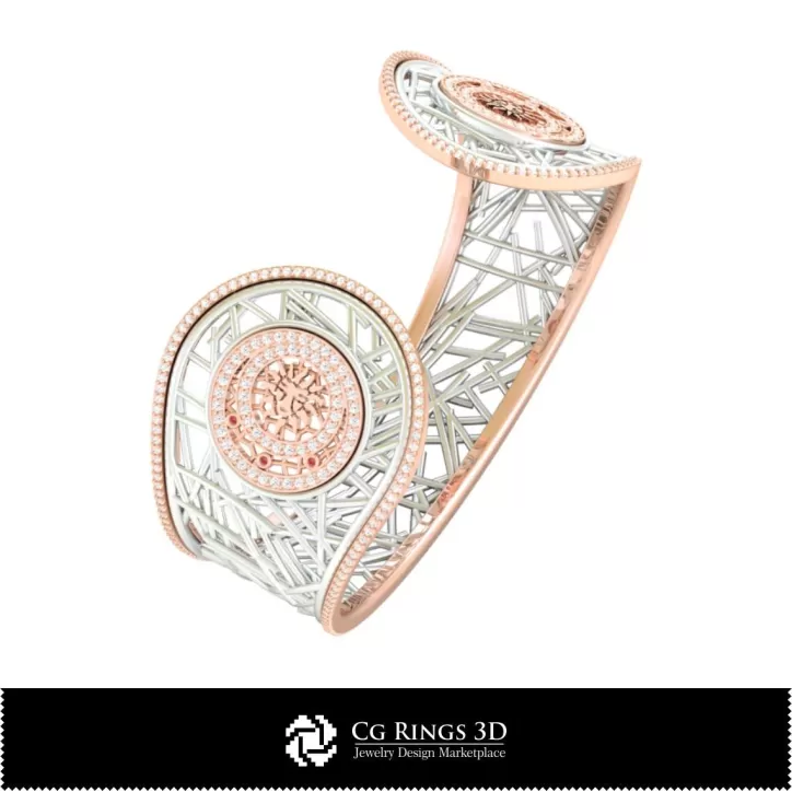 Bracciale zodiacale Leone da donna 3D CAD