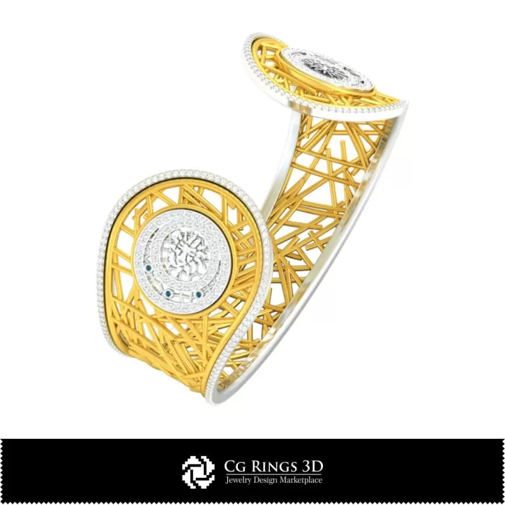 Bracciale zodiacale Leone da donna 3D CAD