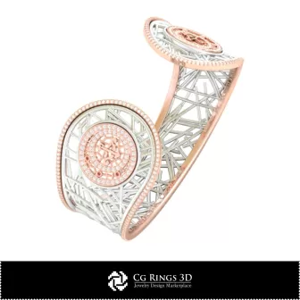 Bracelet Sagittaire pour femme en CAO 3D, Bijoux CAO 3D, Bracelets CAO 3D, Bracelets diamant 3D, Bracelets 3D, Manchette 3D