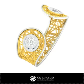 3D CAD Women's Capricorn Zodiac Bracelet Home, Jewelry 3D CAD, Bracelets 3D CAD , 3D Diamond Bracelets, 3D Bracelets, 3D Cuff B