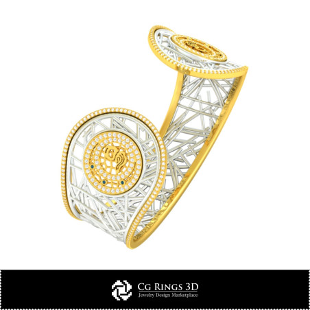 3D CAD Women's Pisces Zodiac Bracelet Home,  Jewelry 3D CAD, Bracelets 3D CAD , 3D Diamond Bracelets, 3D Bracelets, 3D Cuff Brac