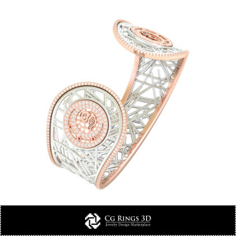 3D CAD Women's Pisces Zodiac Bracelet Home,  Jewelry 3D CAD, Bracelets 3D CAD , 3D Diamond Bracelets, 3D Bracelets, 3D Cuff Brac