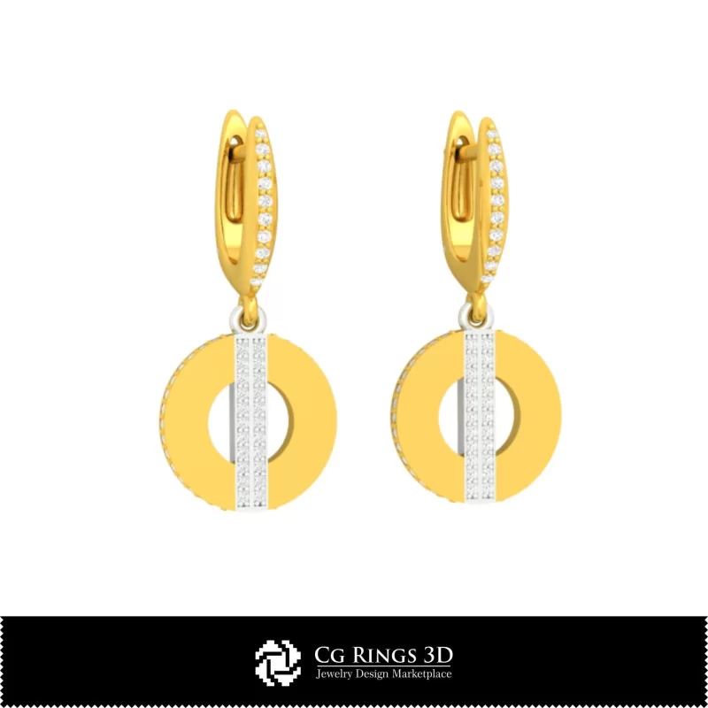 Boucles d'oreilles CAO 3D