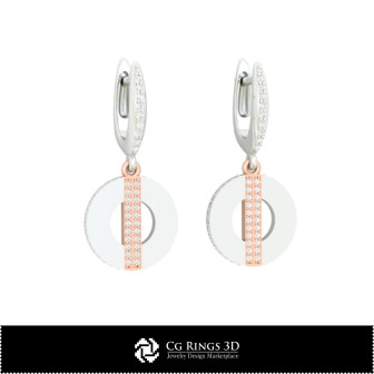 3D CAD Earrings Home, Bijoux 3D CAO, Boucles D'oreilles 3D CAO, Boucles D'oreilles Diamant 3D