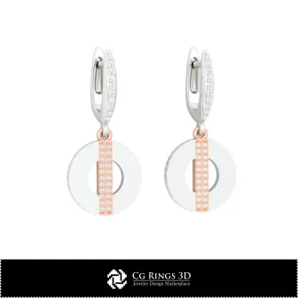 3D CAD Earrings Home, Bijuterii 3D , Cercei 3D CAD, Cercei cu Diamante 3D