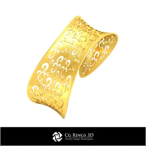 Bracciale CAD 3D Home, Gioielli CAD 3D, Bracciali CAD 3D, Bracciali 3D, Bracciale a Polsino 3D