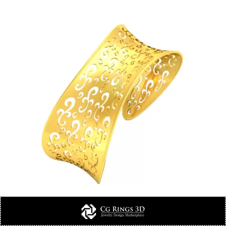 Bracciale CAD 3D Home, Gioielli CAD 3D, Bracciali CAD 3D, Bracciali 3D, Bracciale a Polsino 3D