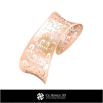 Bracelet CAO 3D Maison, Bijoux CAO 3D, Bracelets CAO 3D, Bracelets 3D, Manchette 3D
