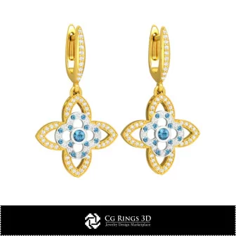 3D CAD Earrings Home, Bijoux 3D CAO, Boucles D'oreilles 3D CAO, Boucles D'oreilles 3D 