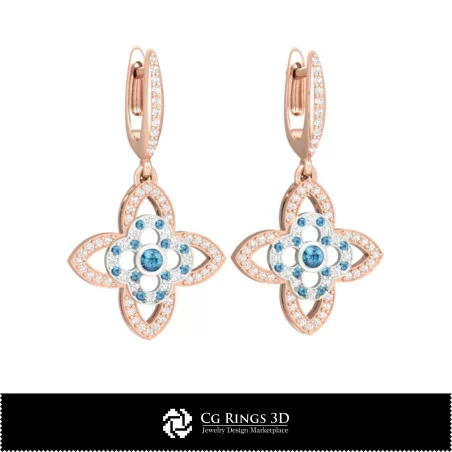 Boucles d'oreilles CAO 3D