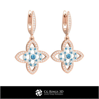 3D CAD Earrings Home, Bijuterii 3D , Cercei 3D  CAD, Cercei Picatura 3D