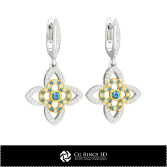 3D CAD Earrings Home, Bijoux 3D CAO, Boucles D'oreilles 3D CAO, Boucles D'oreilles 3D 