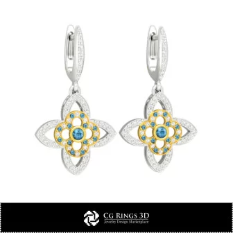 3D CAD Earrings Home, Bijoux 3D CAO, Boucles D'oreilles 3D CAO, Boucles D'oreilles 3D 