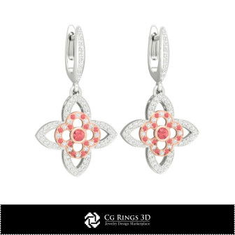 3D CAD Earrings Home, Bijoux 3D CAO, Boucles D'oreilles 3D CAO, Boucles D'oreilles 3D 