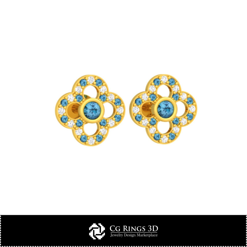 3D CAD Children Earrings