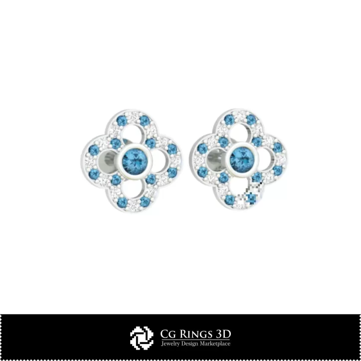 3D CAD 儿童耳环 3D CAD 儿童耳环