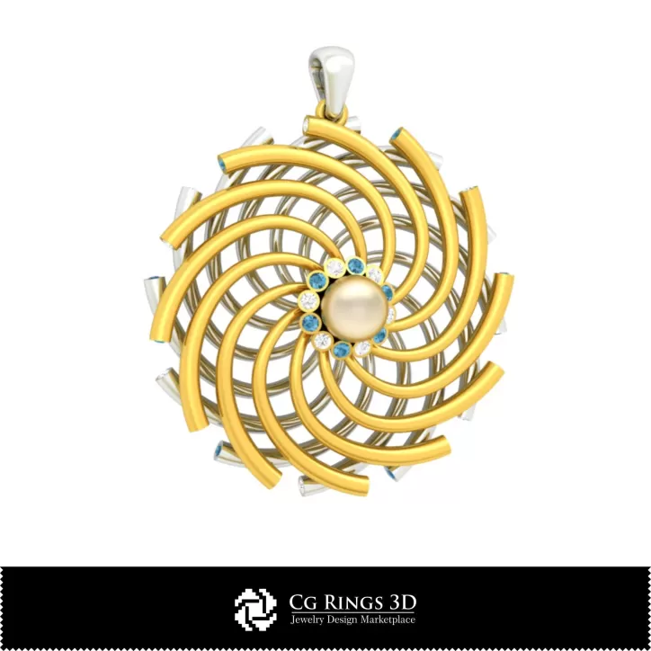 Pandantiv cu perlă 3D CAD