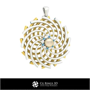 Pendentif perle 3D CAO