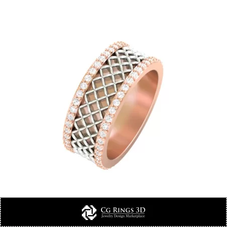 Bague de mariage - Bijoux CAO 3D