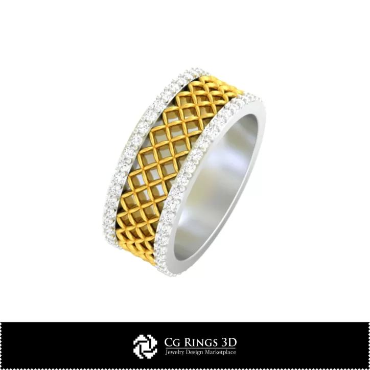 结婚戒指 - 珠宝 3D CAD