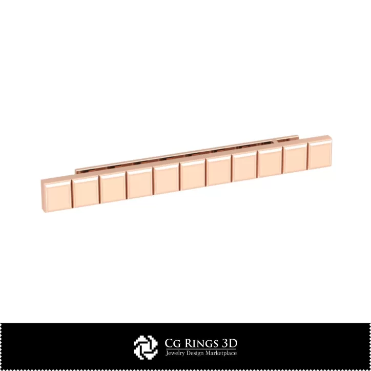 Barrette da cravatta CAD 3D