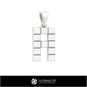 Pendente CAD 3D con lettera A