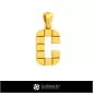Ciondolo 3D CAD con lettera C