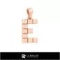 3D CAD Pendant With Letter E