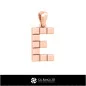Colgante CAD 3D con letra E