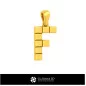 3D CAD Pendant With Letter F