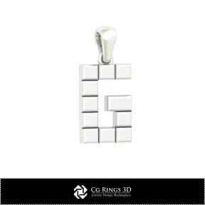 3D CAD Pendant With Letter G